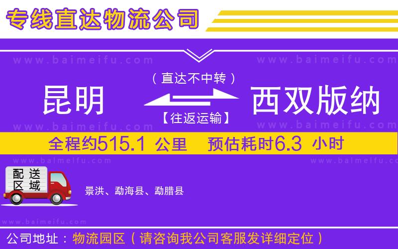 昆明到西雙版納傣族自治州物流公司