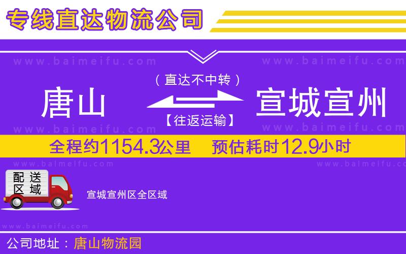 唐山到宣城宣州區貨運公司